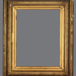 A picture frame with a gray background.