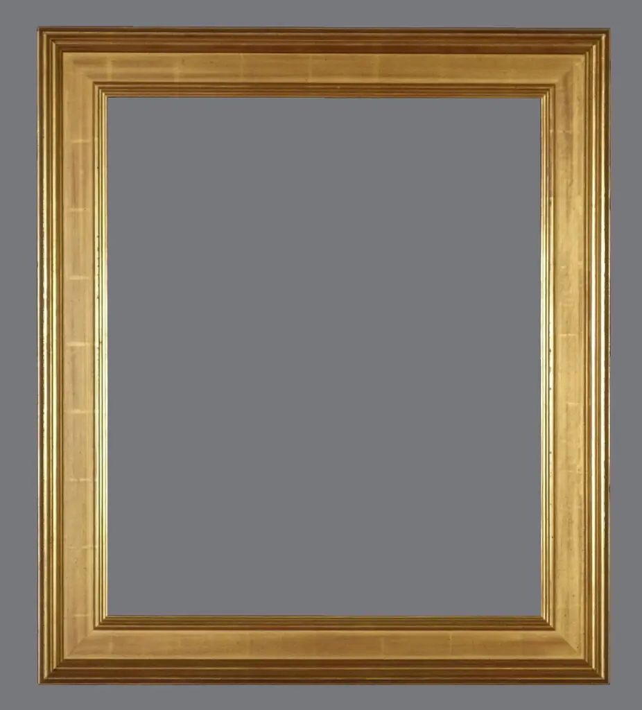 A picture frame is shown with no background.