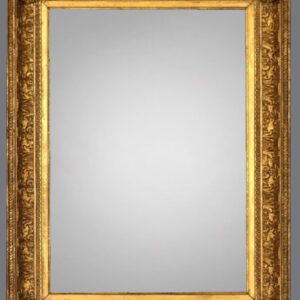 A gold frame with a gray background